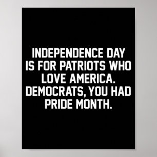Independence Day Is For Patriots Fourth Of July Poster