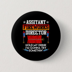 Independence Day Istant Fireworks Director Usa Par 6 Cm Round Badge