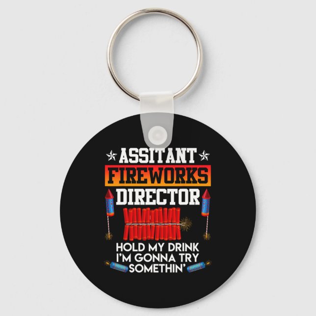 Independence Day Istant Fireworks Director Usa Par Key Ring (Front)