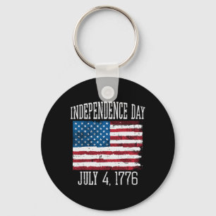 Independence Day July 4 1776 4th July America Men Key Ring
