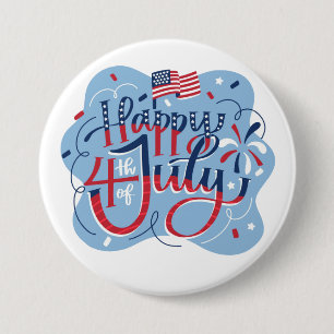 Independence Day July 4th Button
