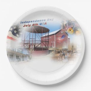 Independence Day July 4th USA Paper Plate