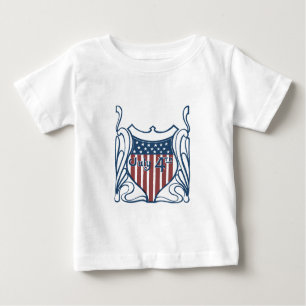 Independence Day July 4th Vintage Shield w/Stars Baby T-Shirt