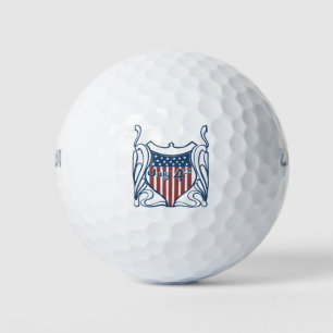 Independence Day July 4th Vintage Shield w/Stars Golf Balls