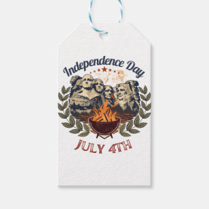 Independence Day Mount Rushmore July 4th Gift Tags