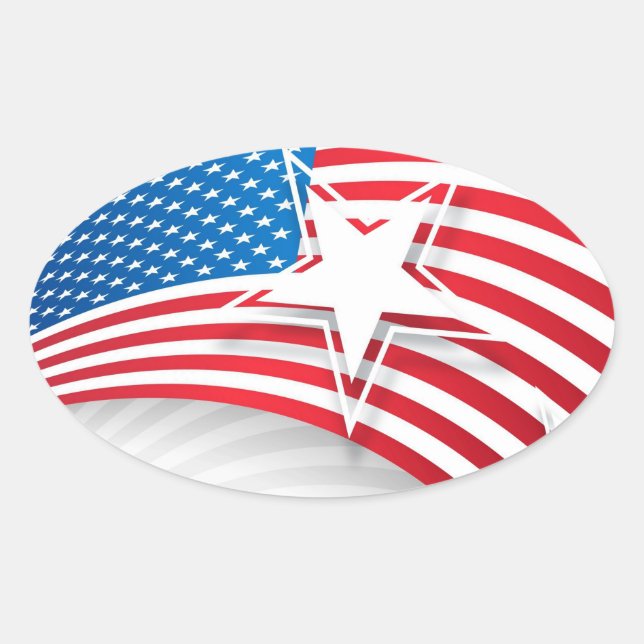  Independence Day  Oval Sticker (Front)