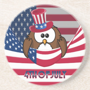 Independence Day owl Coaster