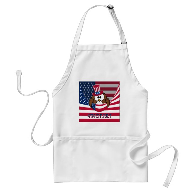 Independence Day owl Standard Apron (Front)