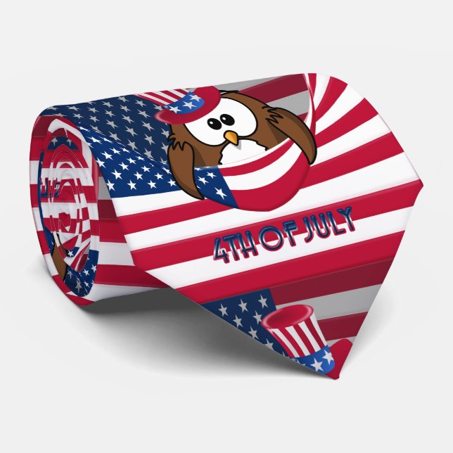 Independence Day owl Tie (Rolled)