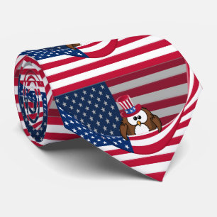 Independence Day owl Tie