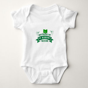 Independence Day Pakistan 14 August Pakistan Flag Baby Bodysuit
