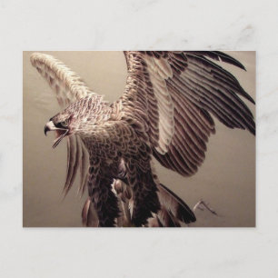 Independence day Patriotic Embroidery Eagle Postcard
