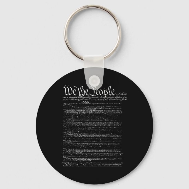 Independence Day Preamble Of The Constitution We T Key Ring (Front)