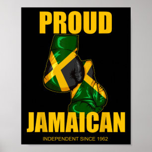 Independence Day Proud Jamaican Boxing Gloves  Poster