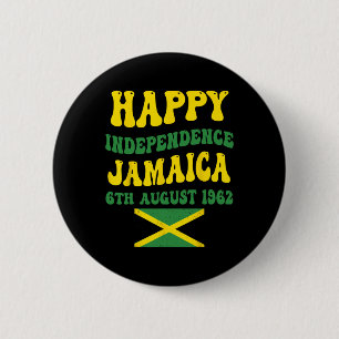 Independence Day Proud Jamaican Flag 6th August 19 6 Cm Round Badge