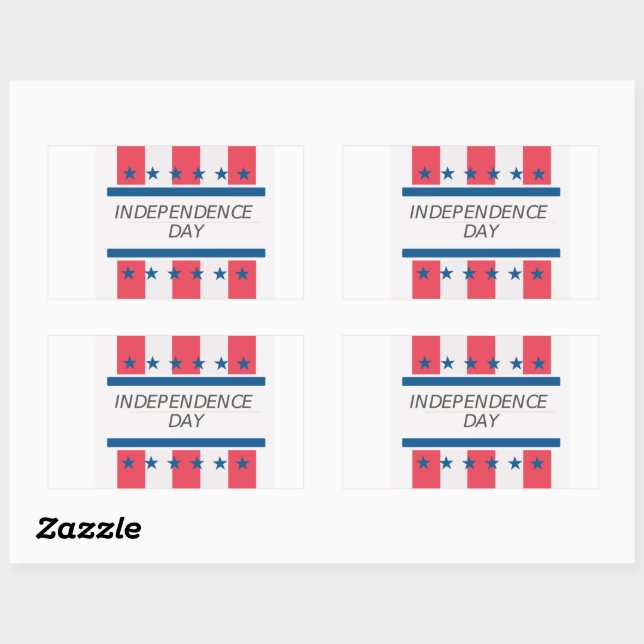 Independence Day Rectangular Sticker (Sheet)