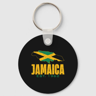 Independence Day Since 1962 Proud Jamaican Flag Me Key Ring