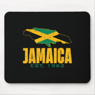 Independence Day Since 1962 Proud Jamaican Flag Me Mouse Pad