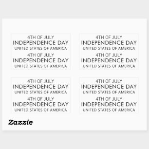 INDEPENDENCE DAY Stylish Font Rectangular Sticker