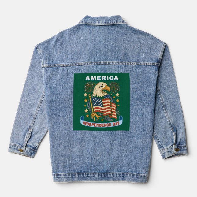 Independence day T-Shirt Denim Jacket (Back)