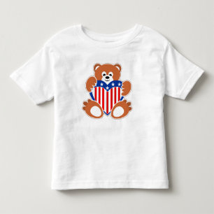 Independence Day Teddy Bear Toddler T-Shirt