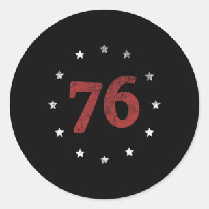 Independence Day The Spirit 76 Shirt Retro 4th Of Classic Round Sticker