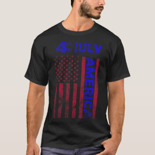 Independence Day Usa America Flag 4th Of July Happ T-Shirt