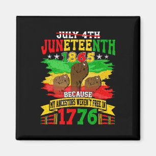Independence Day Women Men Black History Graphic Magnet