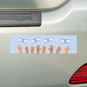 Independence Day Yom Ha'atzmaut Israel Flag  Bumper Sticker