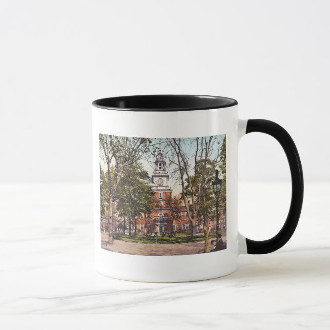 Independence Hall Philadelphia, PA 1900 Vintage Mug (Right)
