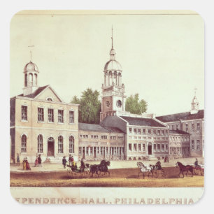 Independence Hall, Philadelphia Square Sticker