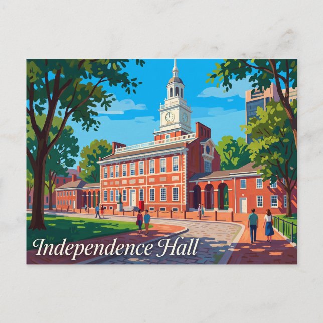 Independence Hall USA Postcard (Front)