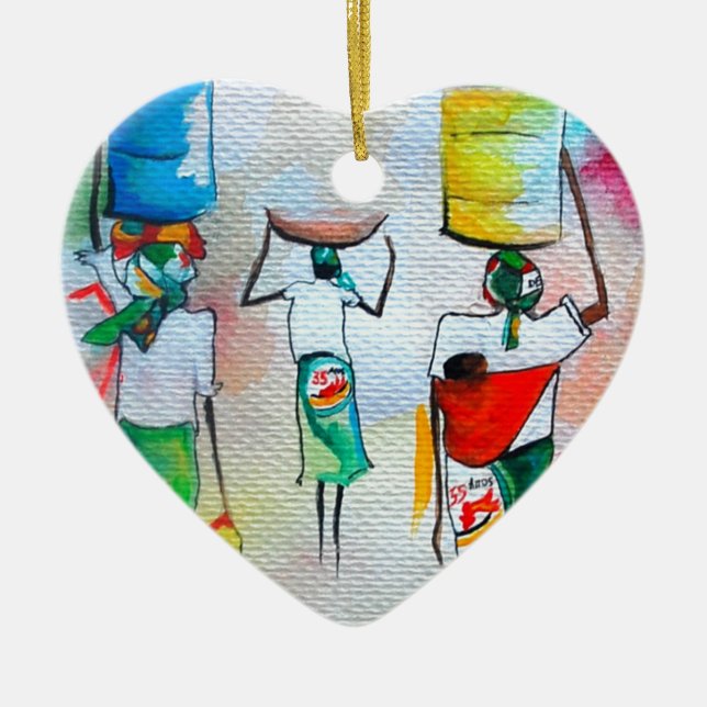 Independence in Mozambique! Ceramic Ornament (Front)