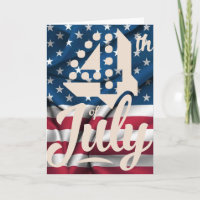 Independence July 4 american flag vintage script