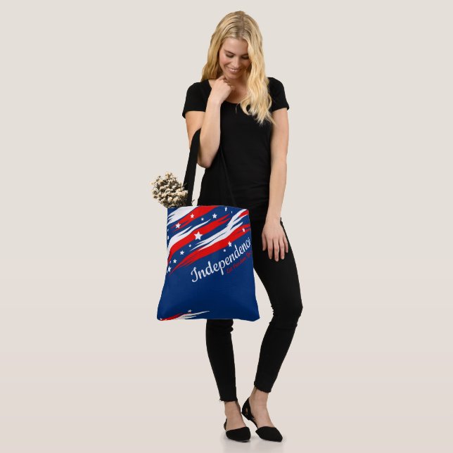 Independence Let Freedom Ring Tote Bag (On Model)