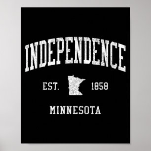 Independence mn vintage athletic sports js01 poster