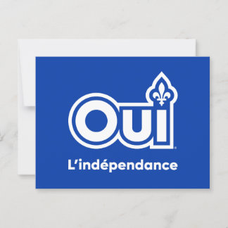 Independence of Quebec YES Postcard