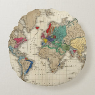 Independence of The United States 1783 AD Round Cushion