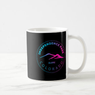 Independence pass elevated colorado mountain neon coffee mug