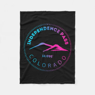 Independence pass elevated colorado mountain neon fleece blanket