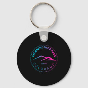 Independence pass elevated colorado mountain neon  key ring