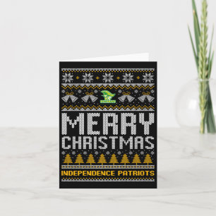 Independence Patriots Logo Merry Christmas Ugly Sw Card