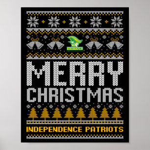 Independence Patriots Logo Merry Christmas Ugly Sw Poster
