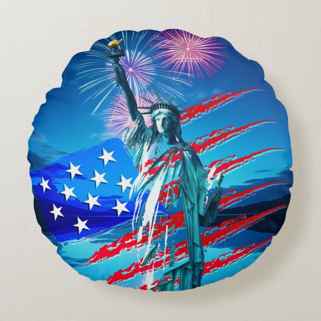 INDEPENDENCE ROUND CUSHION (Front)