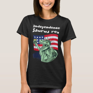 independence saurus Rex 4th of July day statue of T-Shirt