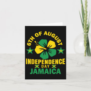 Independence Shirt 6th August 1962 Jamaican Flag  Card