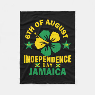 Independence Shirt 6th August 1962 Jamaican Flag Fleece Blanket