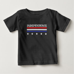 Independence Stars Stripes Retro USA Patriotic Baby T-Shirt