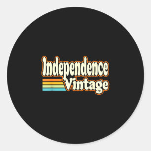 Independence vintage classic round sticker