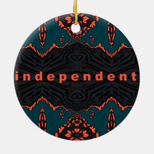 Independent and proud ceramic ornament